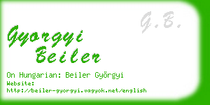 gyorgyi beiler business card